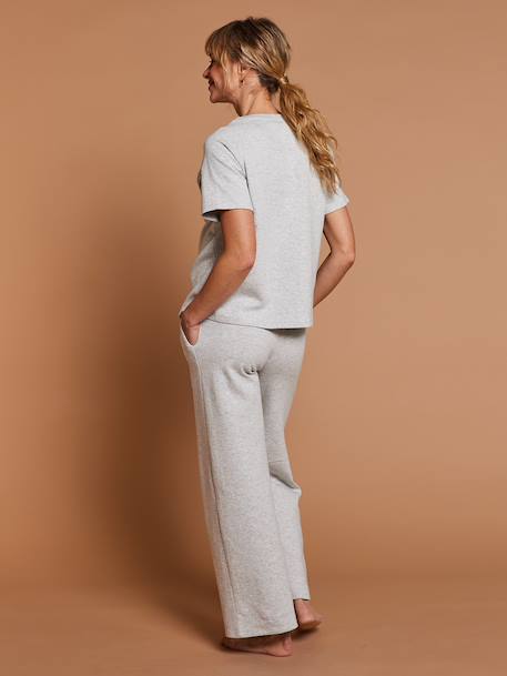 Nursing clothes trouser set marl grey 