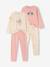 Pack of 2 girls' long-sleeved pyjamas rose 