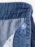 Lightweight denim girl's shirt and short set medium blue 