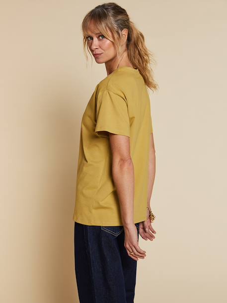T-shirt with short sleeves in organic cotton olive 
