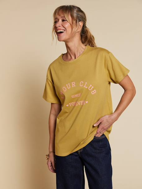 T-shirt with short sleeves in organic cotton olive 