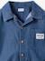 Lightweight denim girl's shirt and short set medium blue 