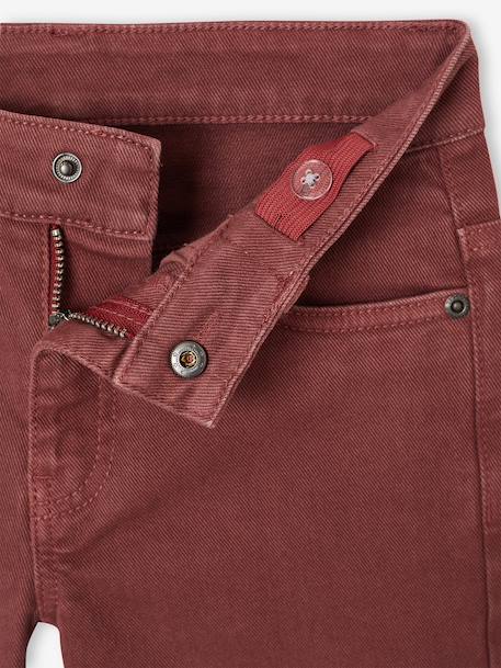 Boy's 5-pocket bermuda shorts clay beige+emerald green+grey blue+terracotta 
