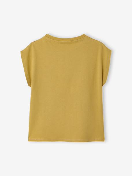 Girls' organic cotton T-shirt olive 