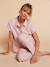 Gingham cotton muslin two-piece pyjamas rosy 