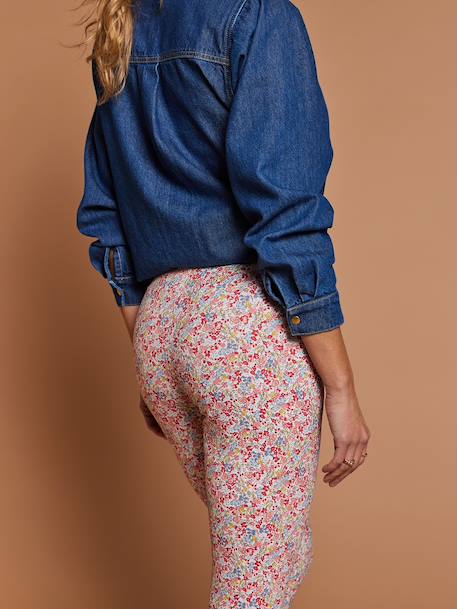 Women's floral print organic cotton leggings multicoloured 
