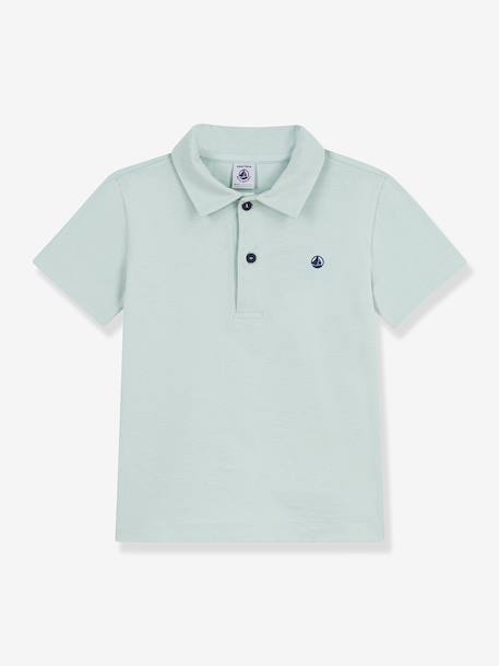 Boy's short-sleeved polo shirt green 