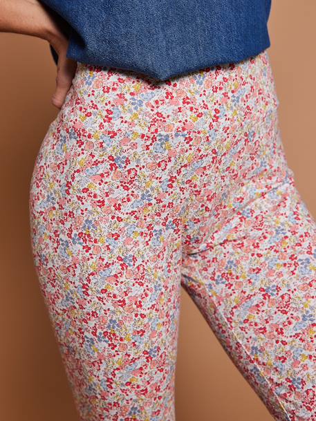 Women's floral print organic cotton leggings multicoloured 