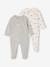 Pack of 2 newborn baby sleepsuits pyjamas marl grey 