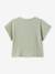 Blouse with short sleeves almond green+printed white 