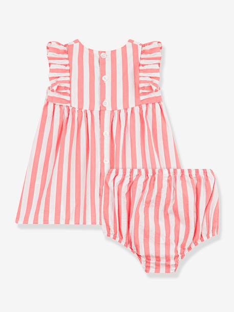 Set of sleeveless dress and bloomer for babies apricot 