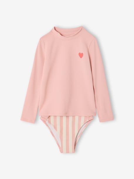 UV-resistant two-piece swimsuit rose 