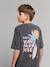 Oversized cotton t-shirt for boys anthracite 
