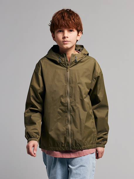 Lightweight zipped windcheater for boys khaki 