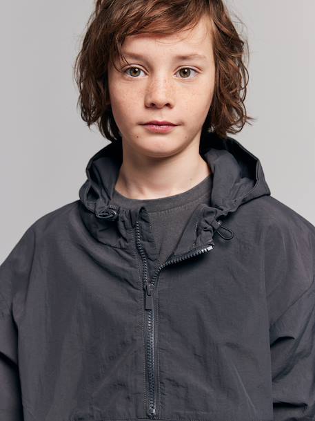Boy's windcheater to pull on anthracite 