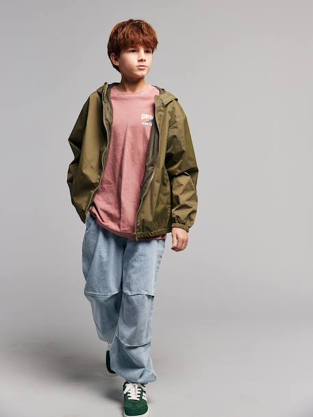 Lightweight zipped windcheater for boys khaki 