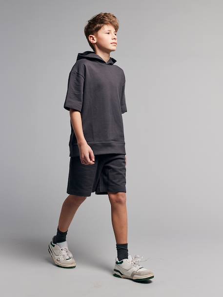 Set of short sweatshirt with short sleeves anthracite 