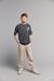 Oversized cotton t-shirt for boys anthracite 