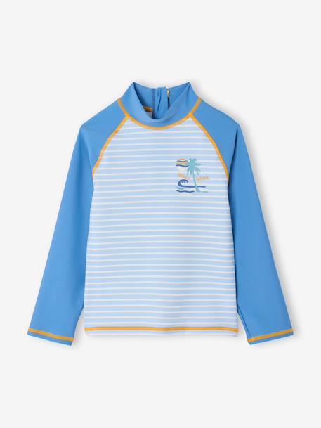 Long-sleeved set with UV protective shorts azure 