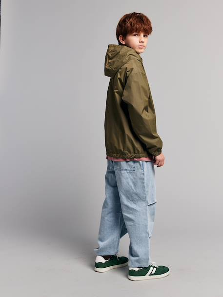 Lightweight zipped windcheater for boys khaki 