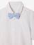 Short-sleeved shirt with bow tie white 