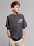 Oversized cotton t-shirt for boys anthracite 