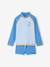 Long-sleeved set with UV protective shorts azure 