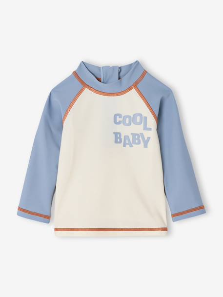 UV protective baby swimwear set grey blue 