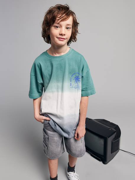 Boys' short-sleeved t-shirt light blue 