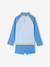 Long-sleeved set with UV protective shorts azure 
