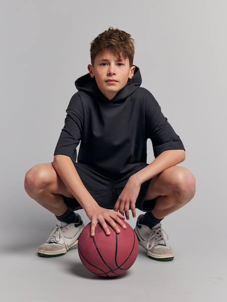 Set of short sweatshirt with short sleeves anthracite 