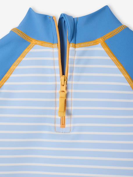 Long-sleeved set with UV protective shorts azure 
