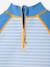 Long-sleeved set with UV protective shorts azure 