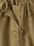 Short-sleeved embroidery blouse khaki 