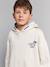 Hooded sweatshirt for boys with oversized back print ecru 