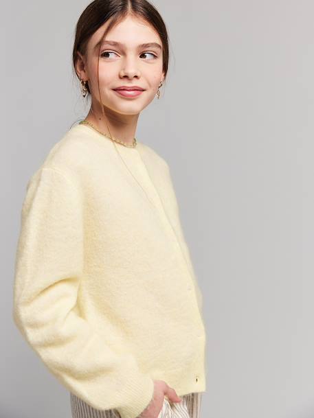 Buttoned cardigan pale yellow 