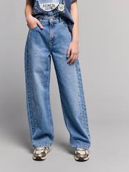 Girls-Wide leg jeans with star rivets 