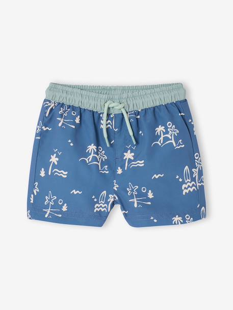 Boys' swim shorts indigo 