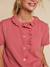 Women's frilled gauze blouse old rose 