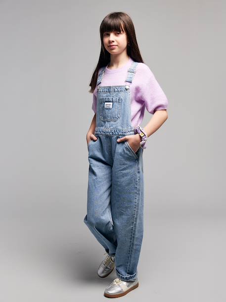 Girl's denim dungaree light blue 