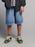 Long denim bermuda shorts double stone 