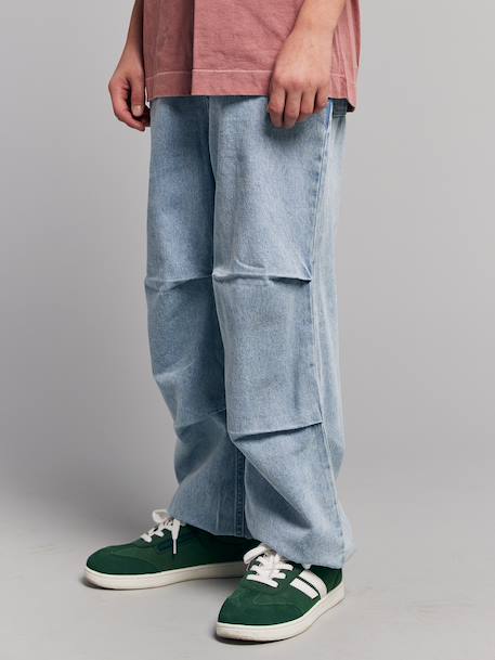 Denim parachute trousers bleached denim 