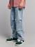 Denim parachute trousers bleached denim 