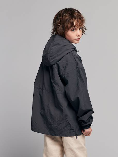 Boy's windcheater to pull on anthracite 