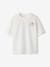 T-Shirt with Front/Back Motif, Faded Effect, JONEN aqua green+ecru 
