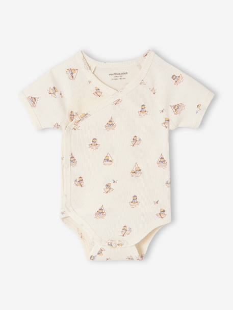 Pack of 3 organic cotton baby boy bodysuits red 