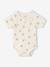 Pack of 3 organic cotton baby boy bodysuits red 