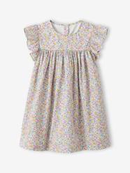 Girls-Ruffled, Short Sleeve Dress with Prints, for Girls 