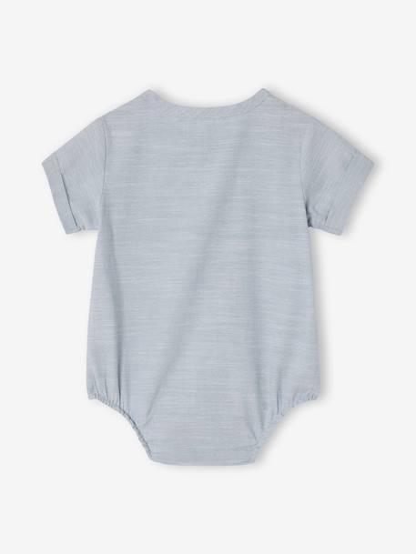 Baby boys' short-sleeved bodysuit sky blue 