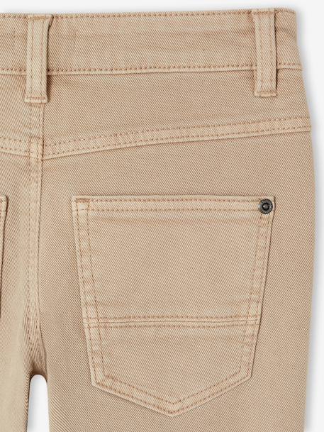 MEDIUM Hip, MorphologiK Slim Leg Coloured Trousers, for Boys beige+black+clay beige+emerald green+night blue+tomato red 